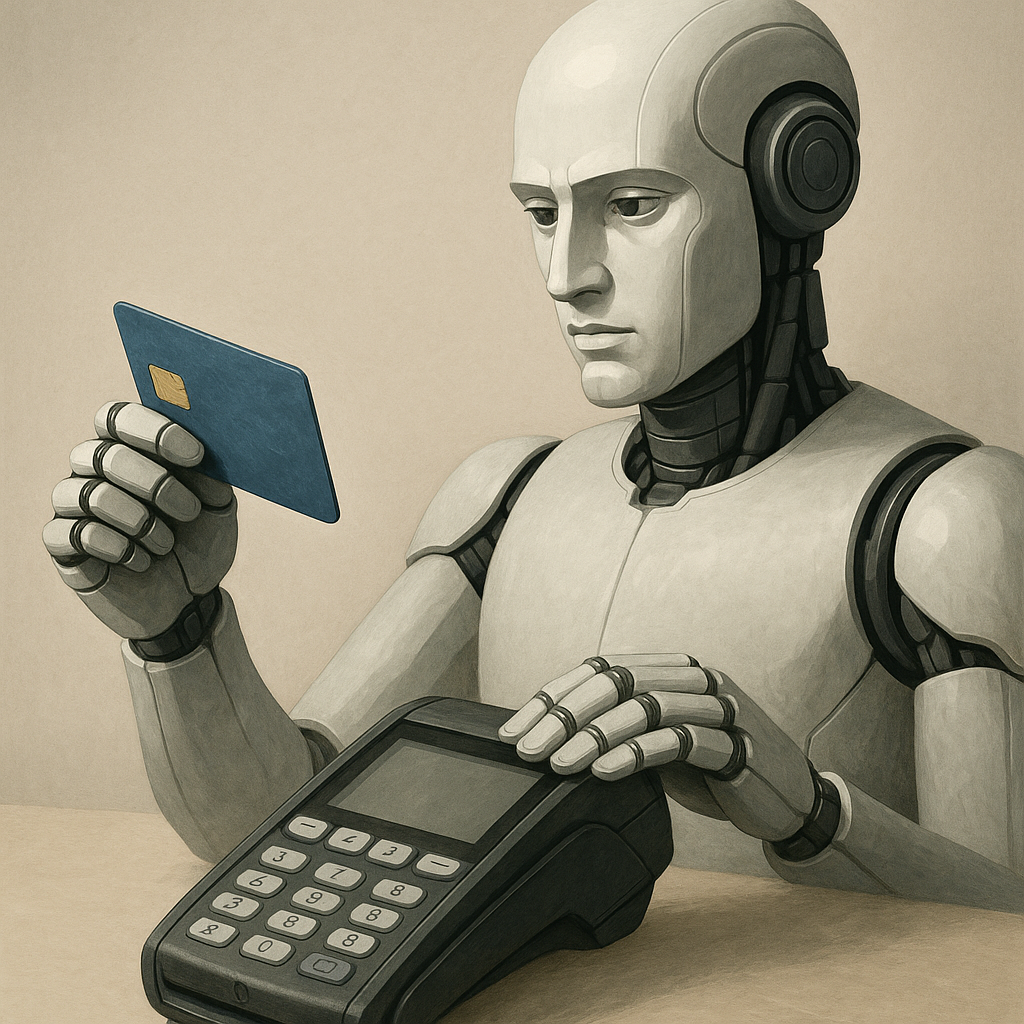 Business owner reviewing payment authorization controls for an AI payment agent